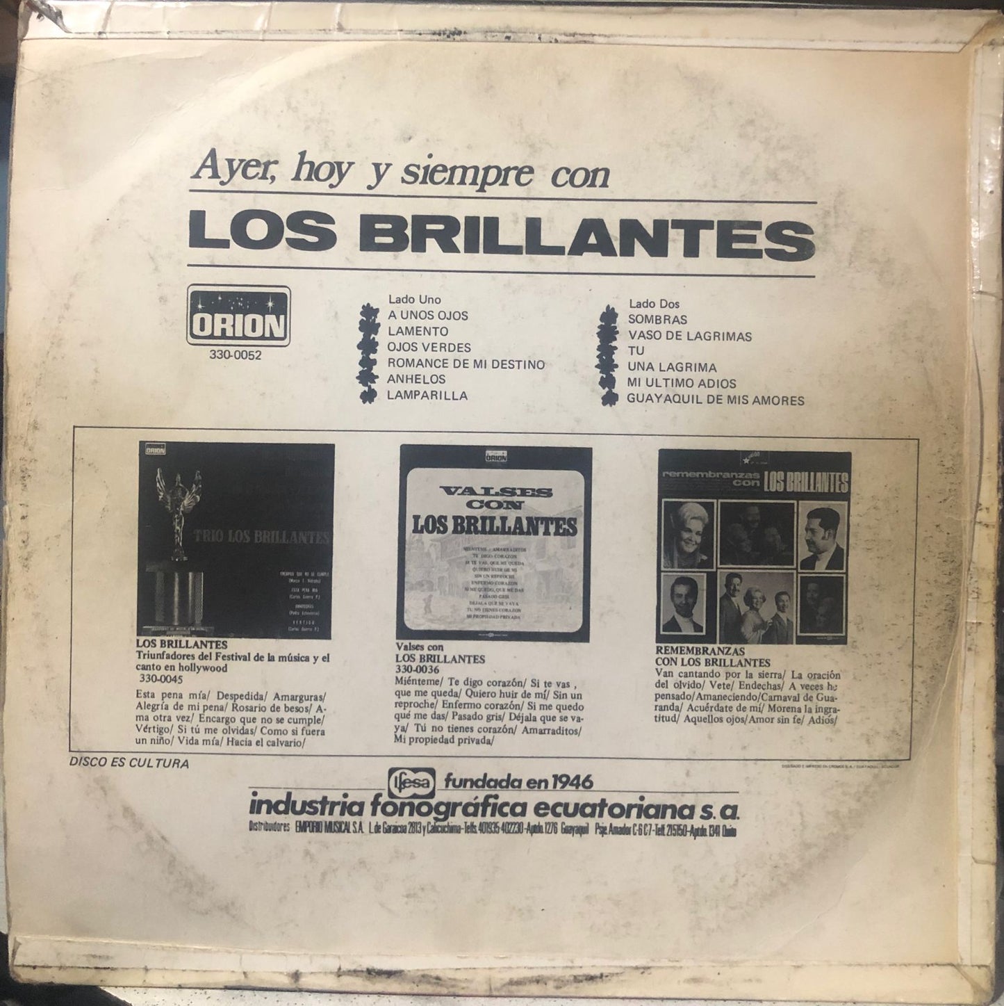 LOS BRILLANTES - AYER, HOY Y SIEMPRE LP