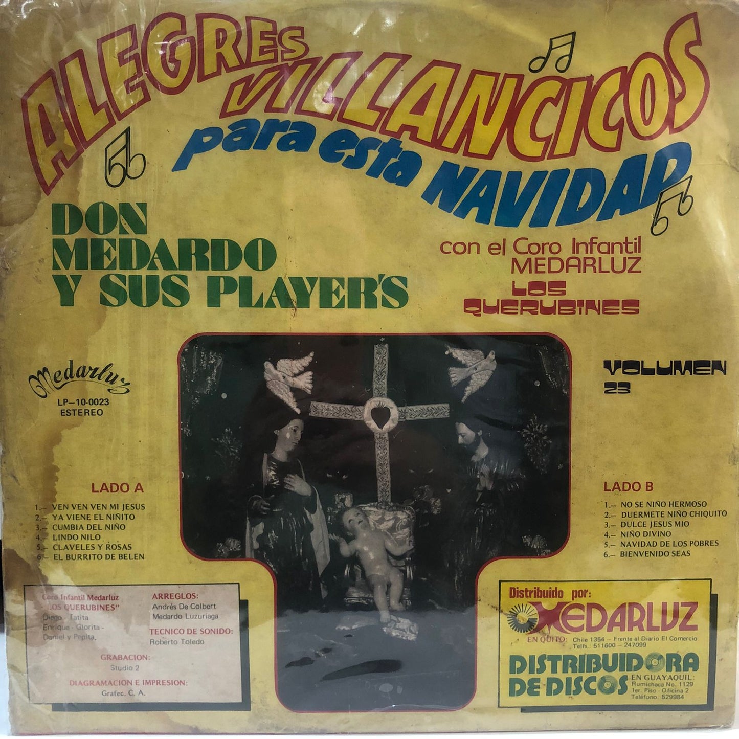 DON MEDARDO Y SUS PLAYERS - ALEGRES VILLANCICOS PARA ESTA NAVIDAD LP (DE EPOCA)