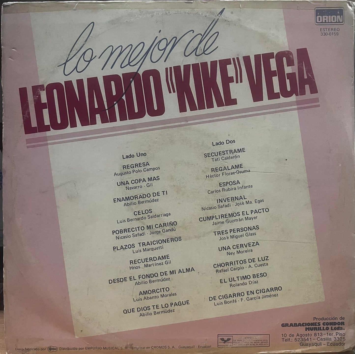 LEONARDO KIKE VEGA - LO MEJOR LP