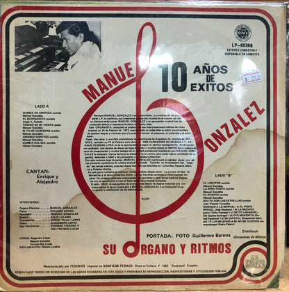 MANUEL GONZALEZ - SU ORGANOS Y RITMOS LP