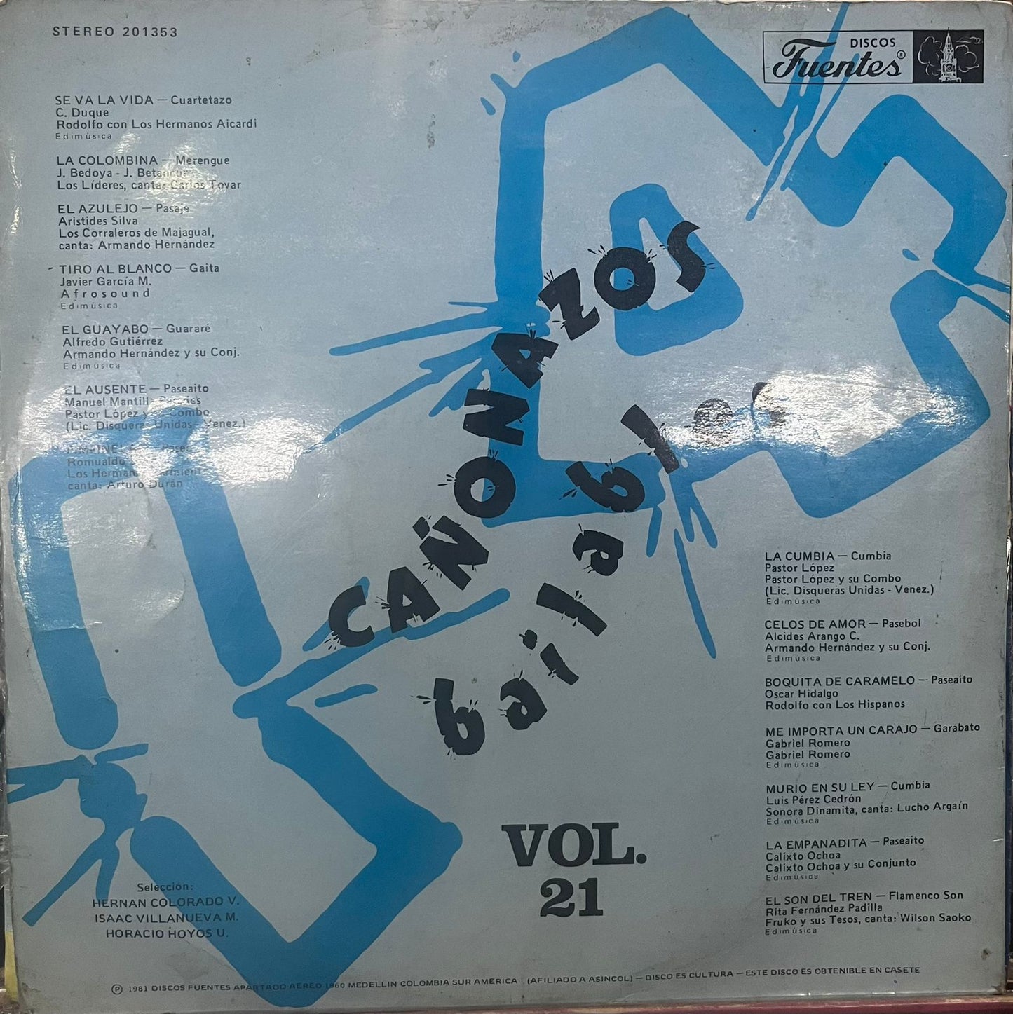 14 CAÑONAZOS BAILABLES VOL.21 LP