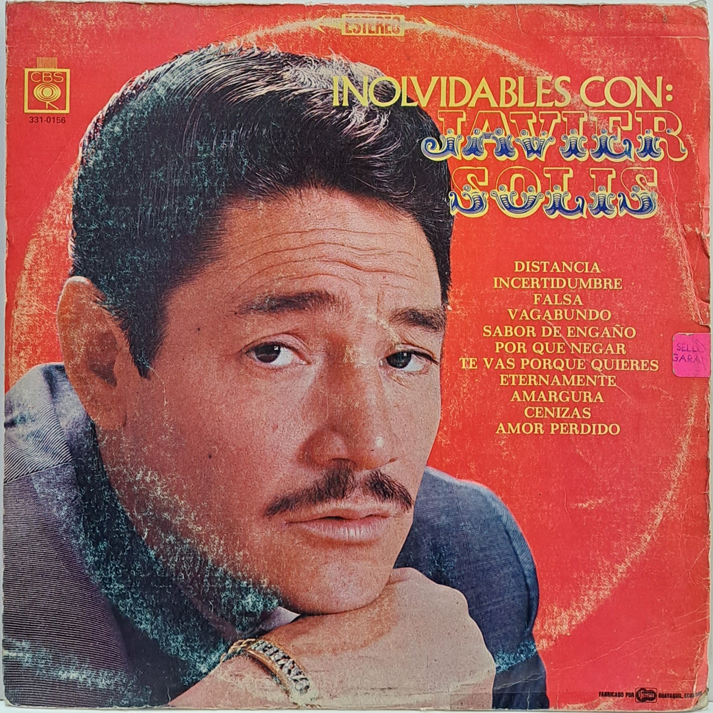 JAVIER SOLIS - INOLVIDABLES CON  LP