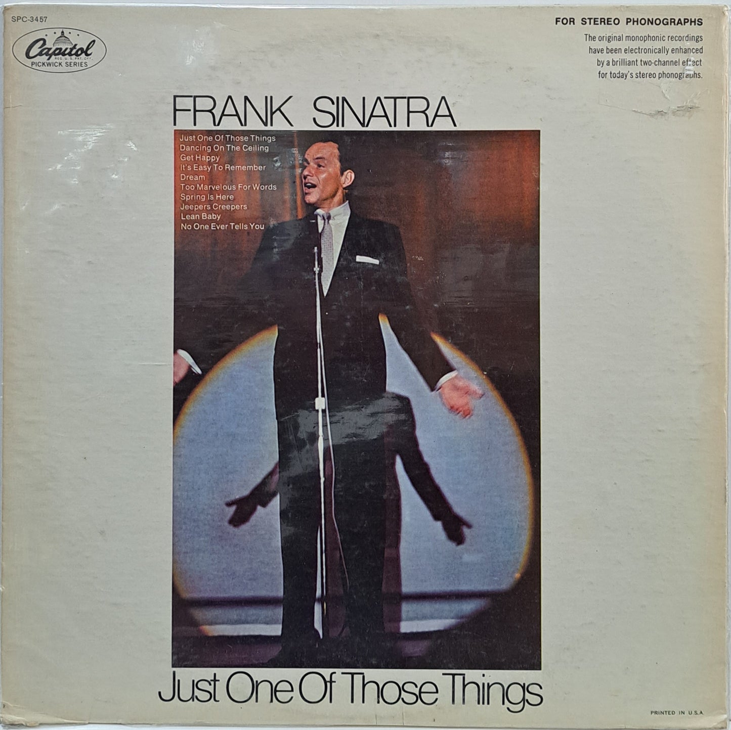 FRANK SINATRA - JUST ONE OF THOSE THINGS LP
