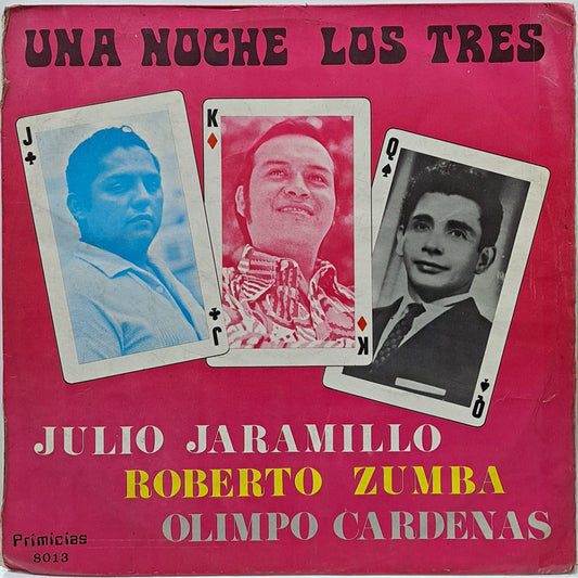 JULIO JARAMILLO ROBERTO ZUMBA OLIMPO CARDENAS - UNA NOCHE LOS TRES  LP