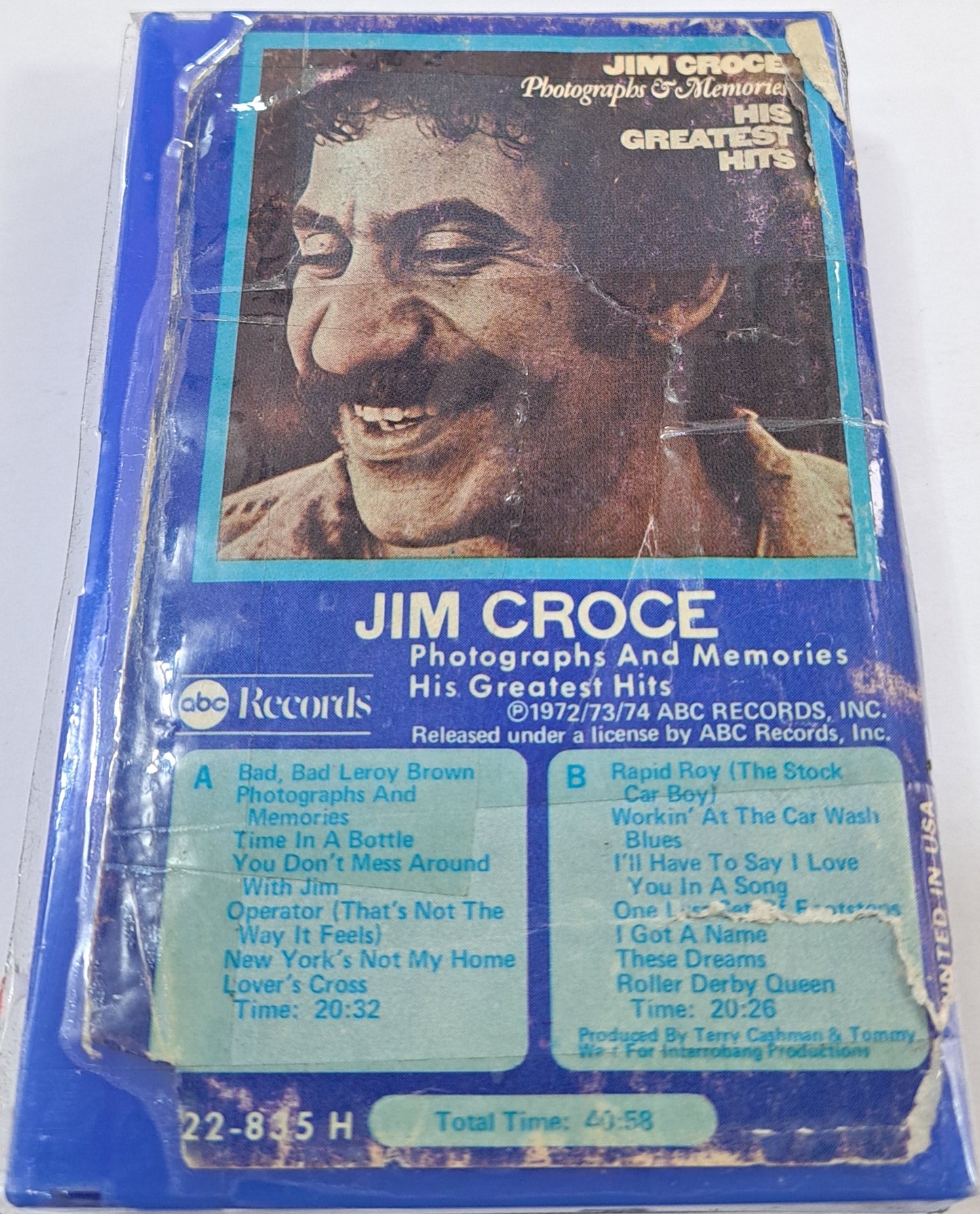 JIM CROCE - HIS GREATEST HITS CASSETTE