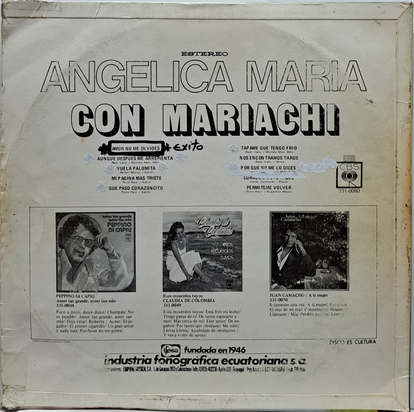 ANGELICA MARIA - CON MARIACHI LP