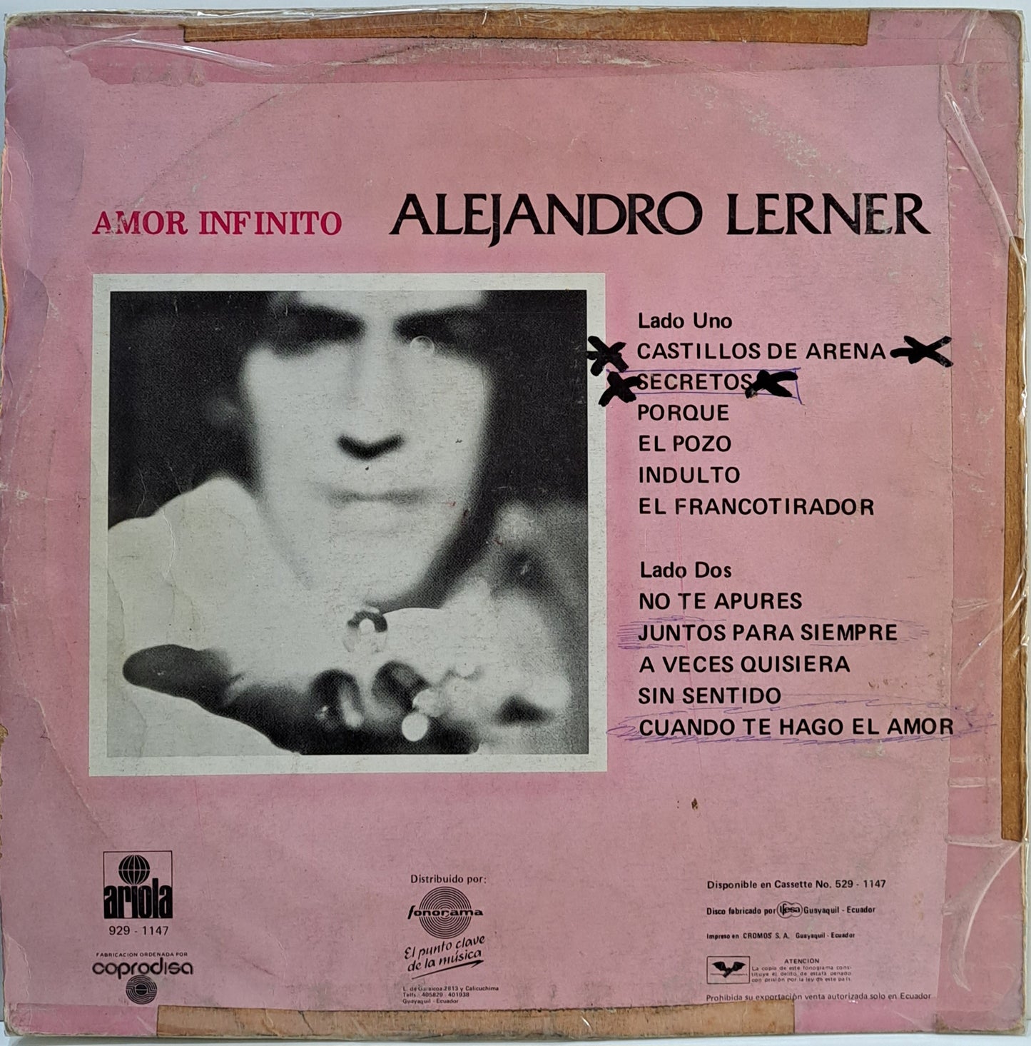 ALEJANDRO LERNER - AMOR INFINITO  LP