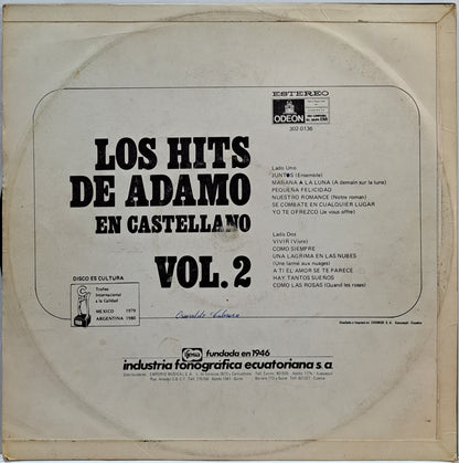 ADAMO - LOS HITS DE ADAMO EN CASTELLANO VOL 2 LP