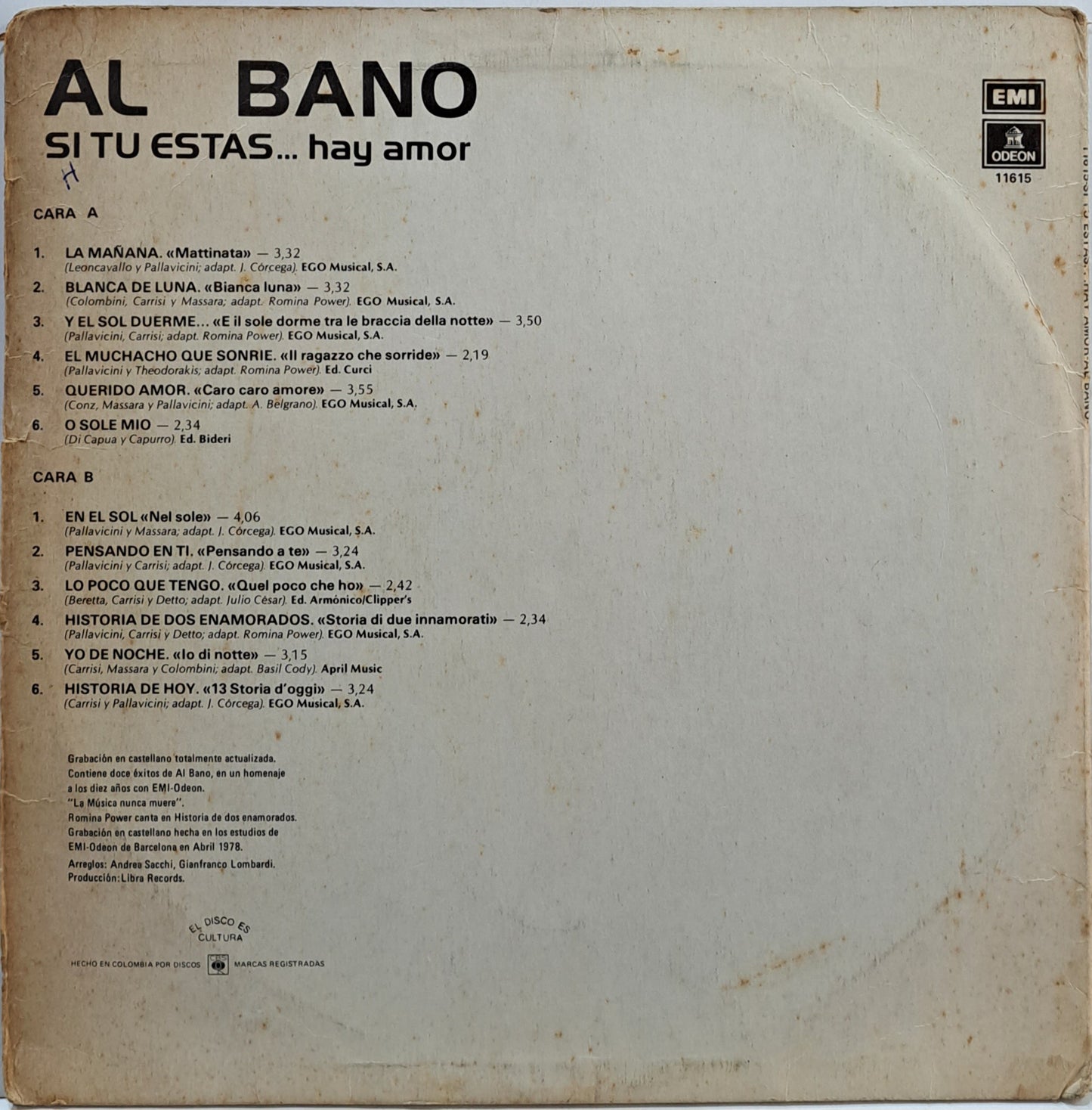 AL BANO - SI TU ESTAS HAY AMOR LP