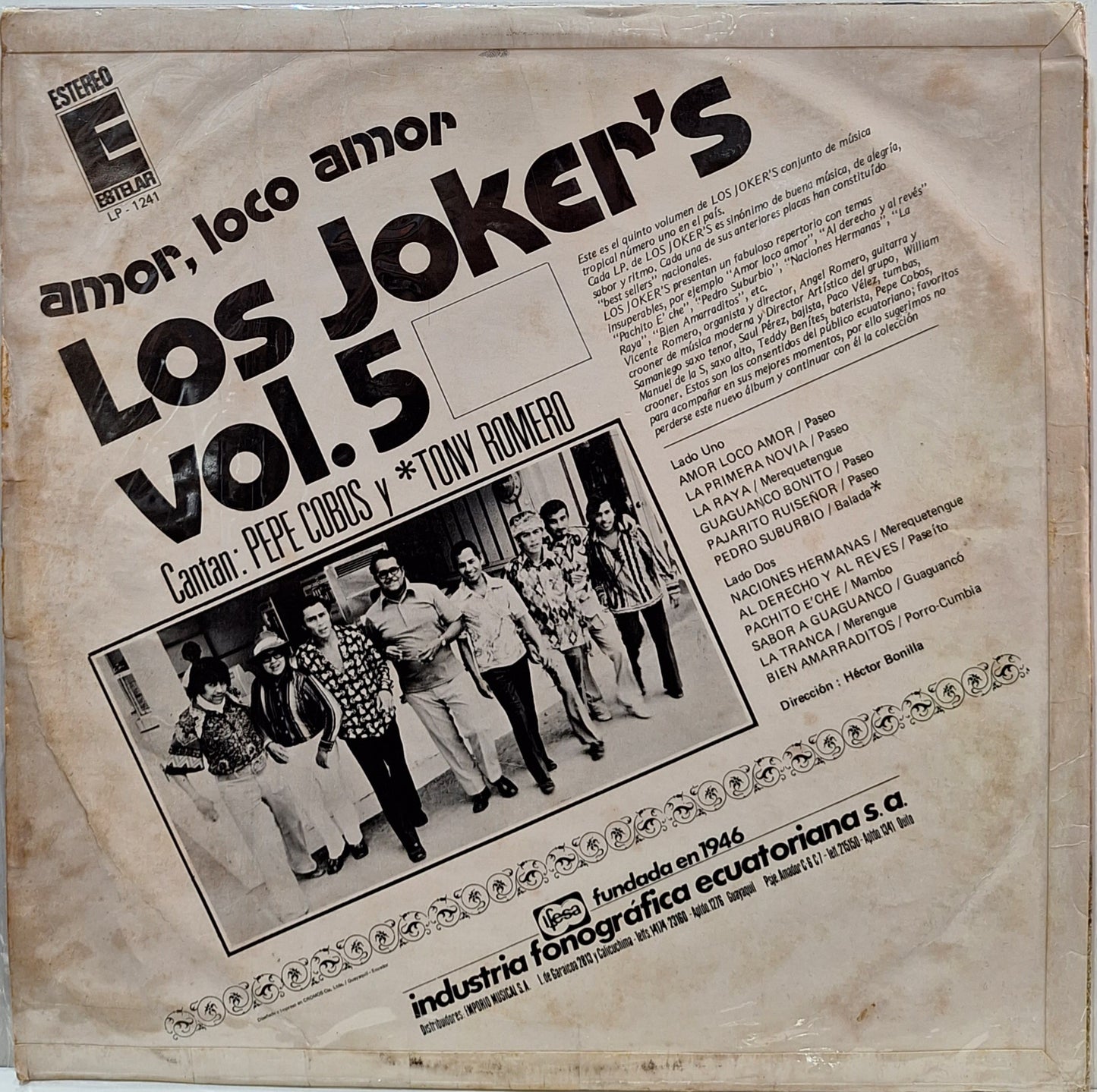 LOS JOKERS - AMOR, LOCO AMOR VOL.5  LP