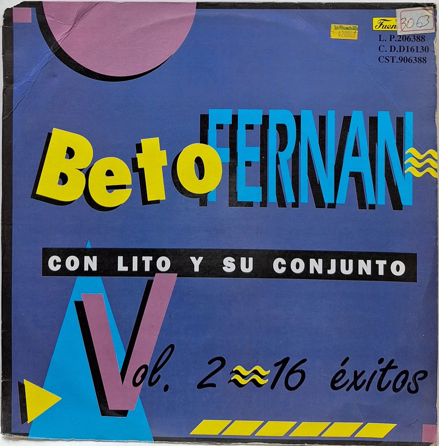 BETO FERNAN - CON LITO Y SU CONJUNTO VOL 2 16 EXITOS LP