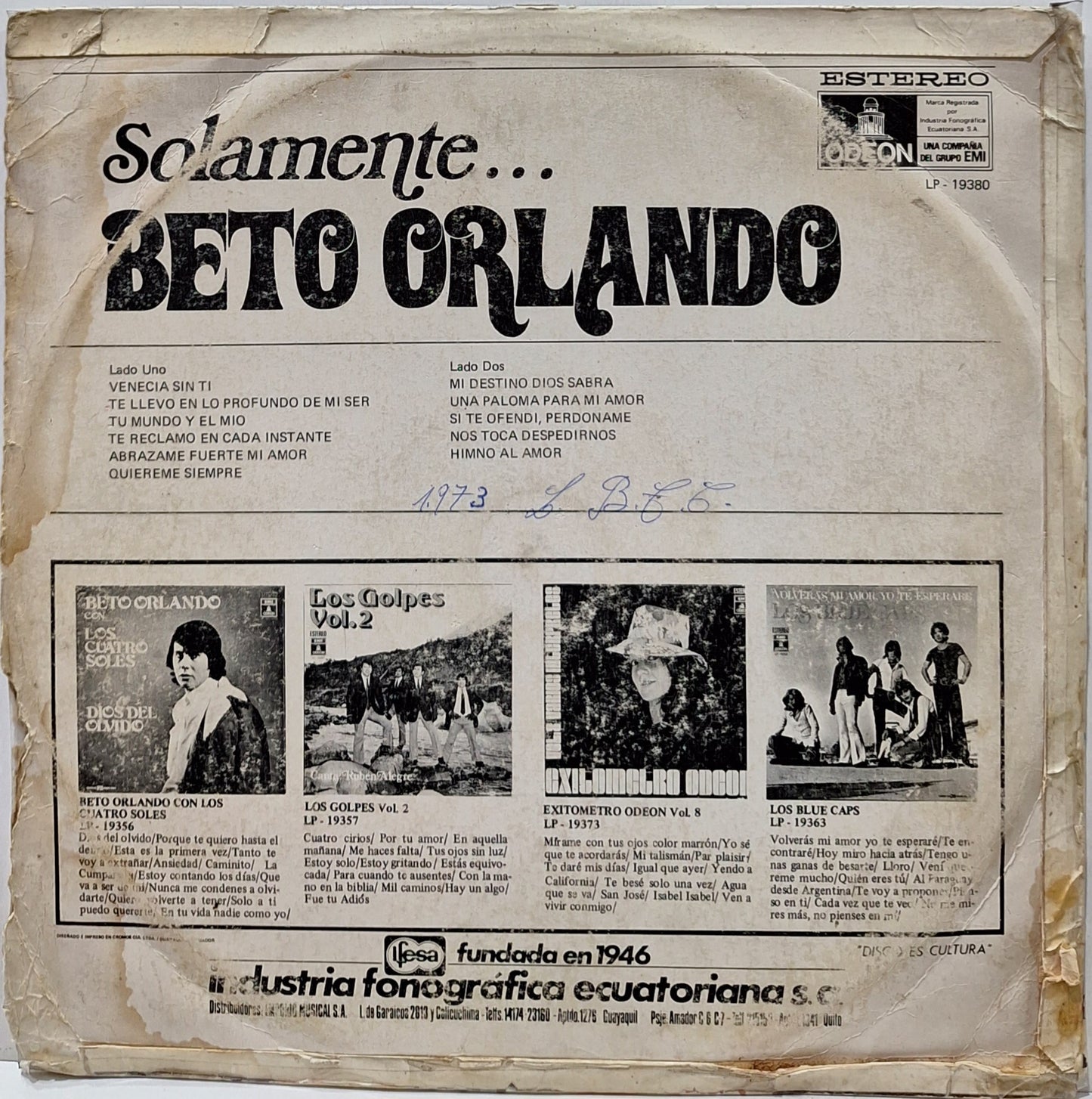 BETO ORLANDO  - SOLAMENTE LP