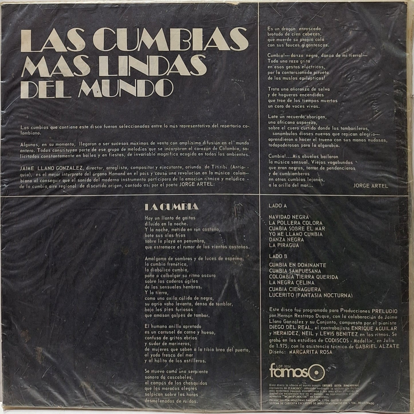 JAIME LLANO GONZALEZ - LAS CUMBIAS MAS LINDAS DEL MUNDO LP