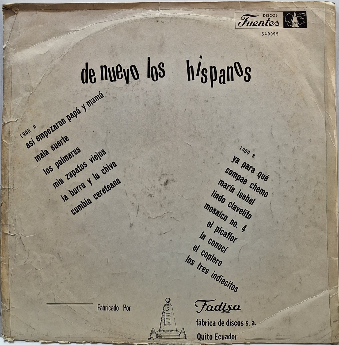 LOS HISPANOS - DE NUEVO LOS HISPANOS LP