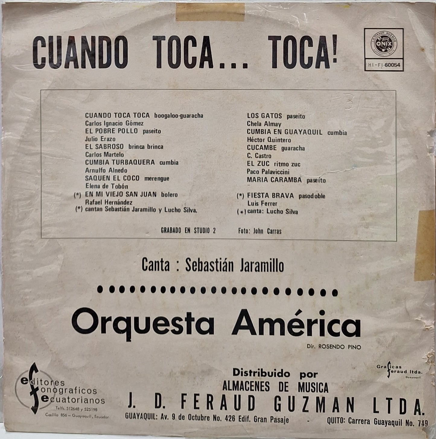 ORQUESTA AMERICA - CUANDO TOCA TOCA LP