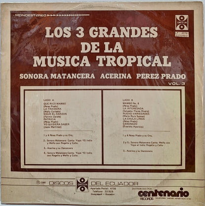 LOS TRES GRANDES DE LA MUSICA TROPICAL  VOL 3 LP