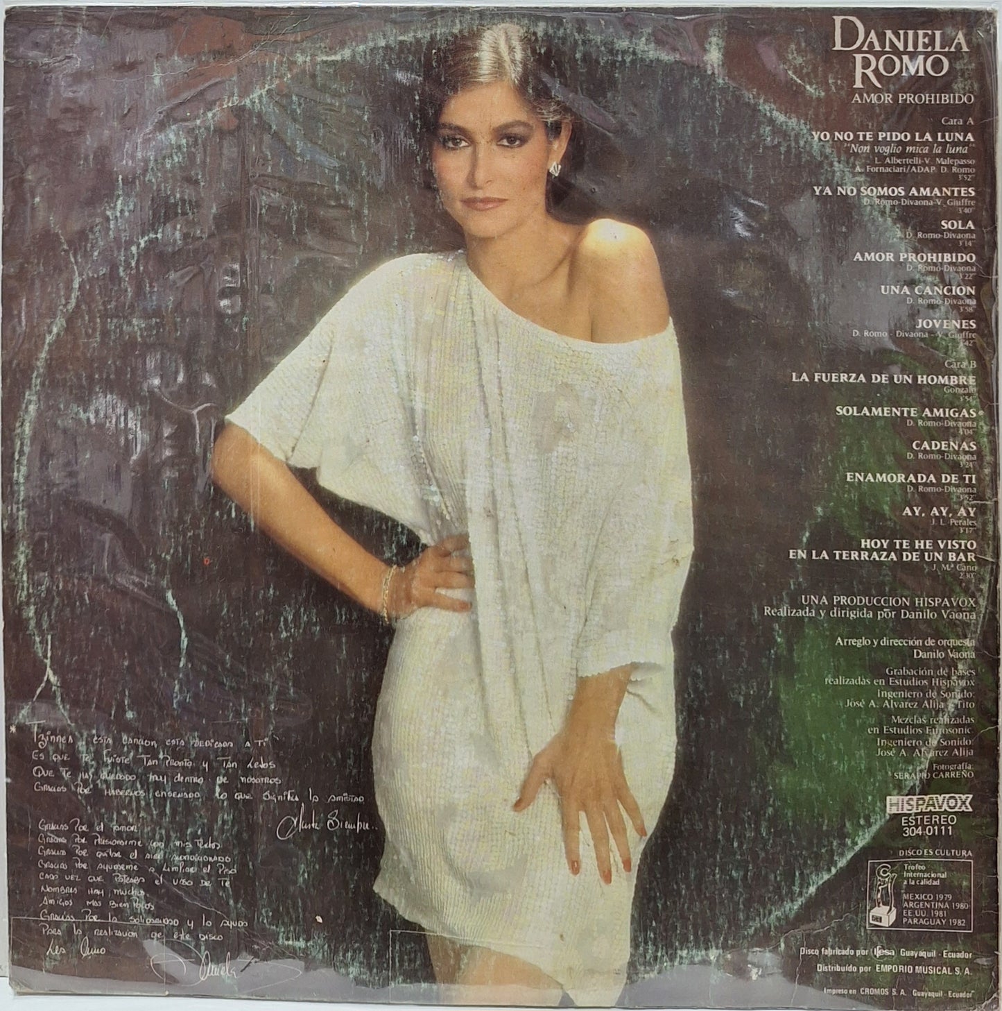 DANIELA ROMO - AMOR PROHIBIDO LP