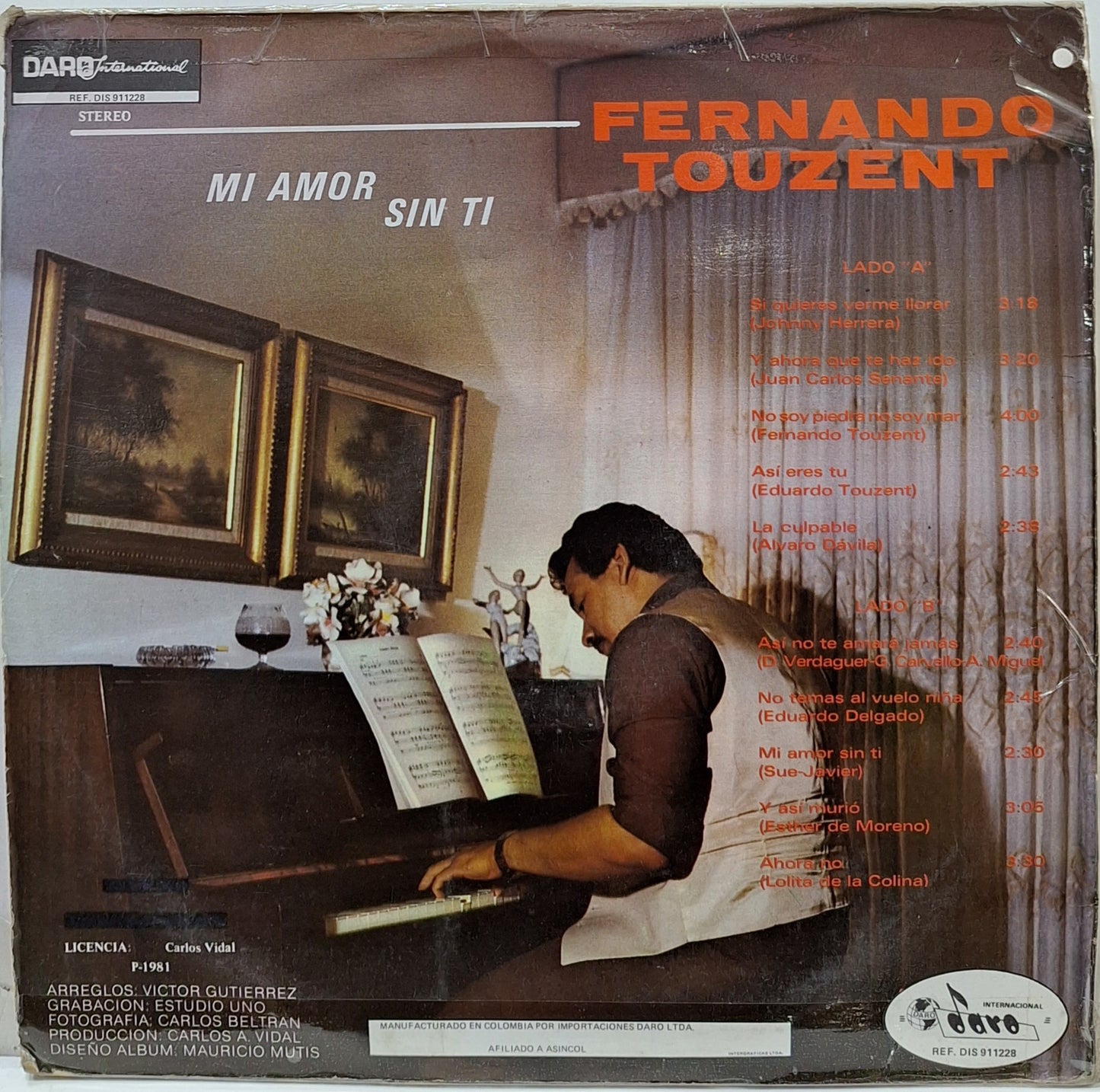 FERNANDO TOUZENT - MI AMOR SIN TI LP