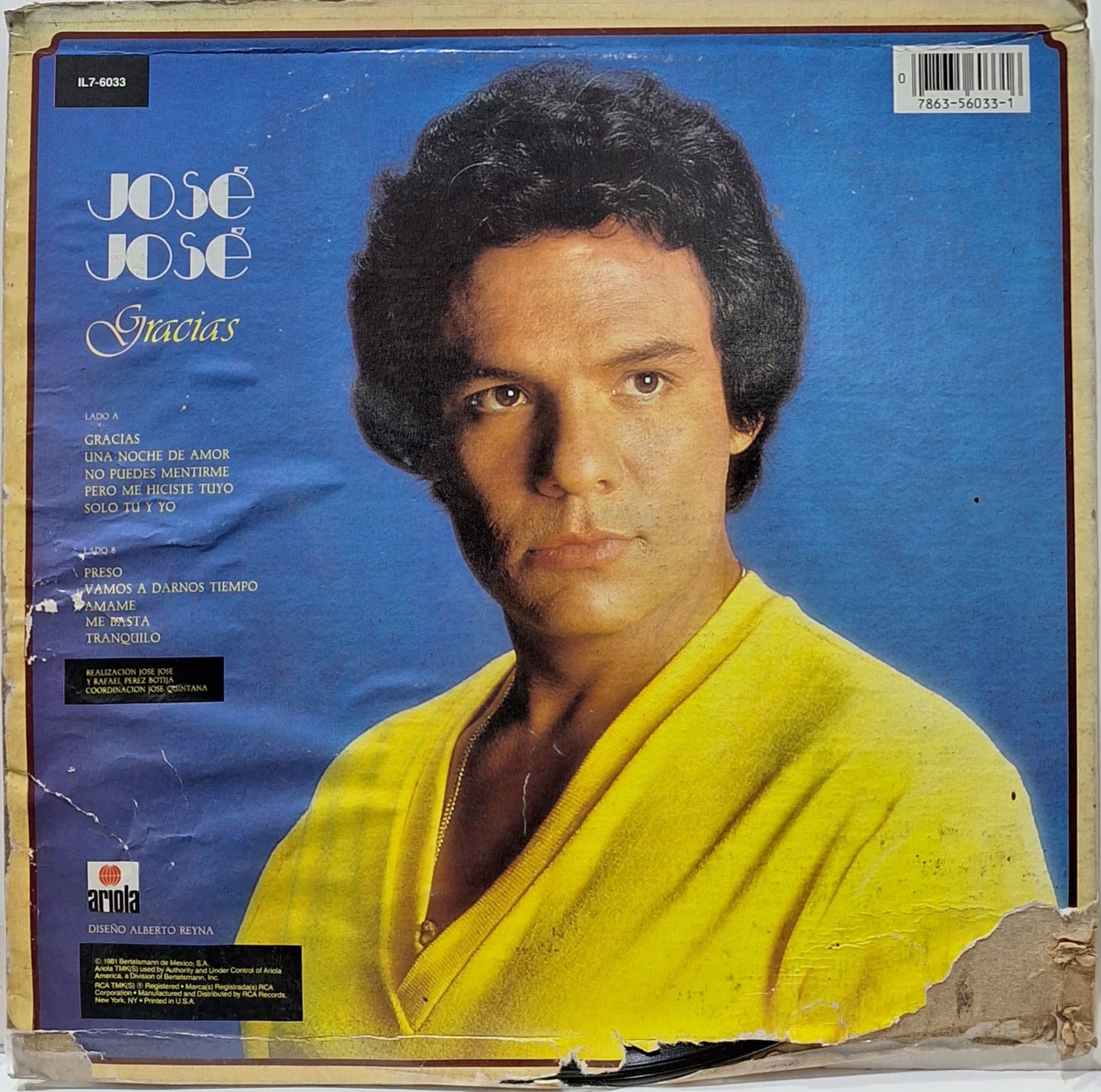 JOSE JOSE GRACIAS LP Circulo Musical
