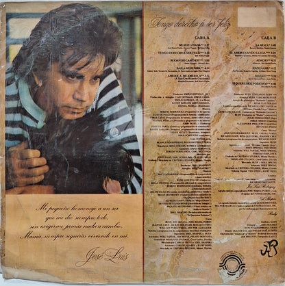 JOSE LUIS RODRIGUEZ - TENGO DERECHO A SER FELIZ  LP