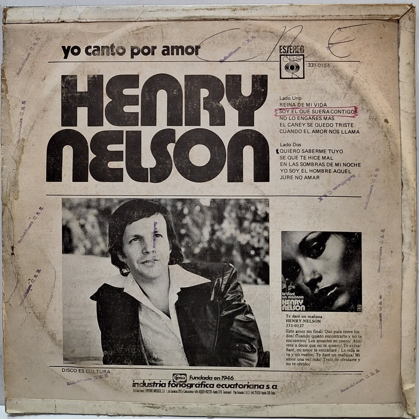 HENRY NELSON - YO CANTO POR AMOR LP