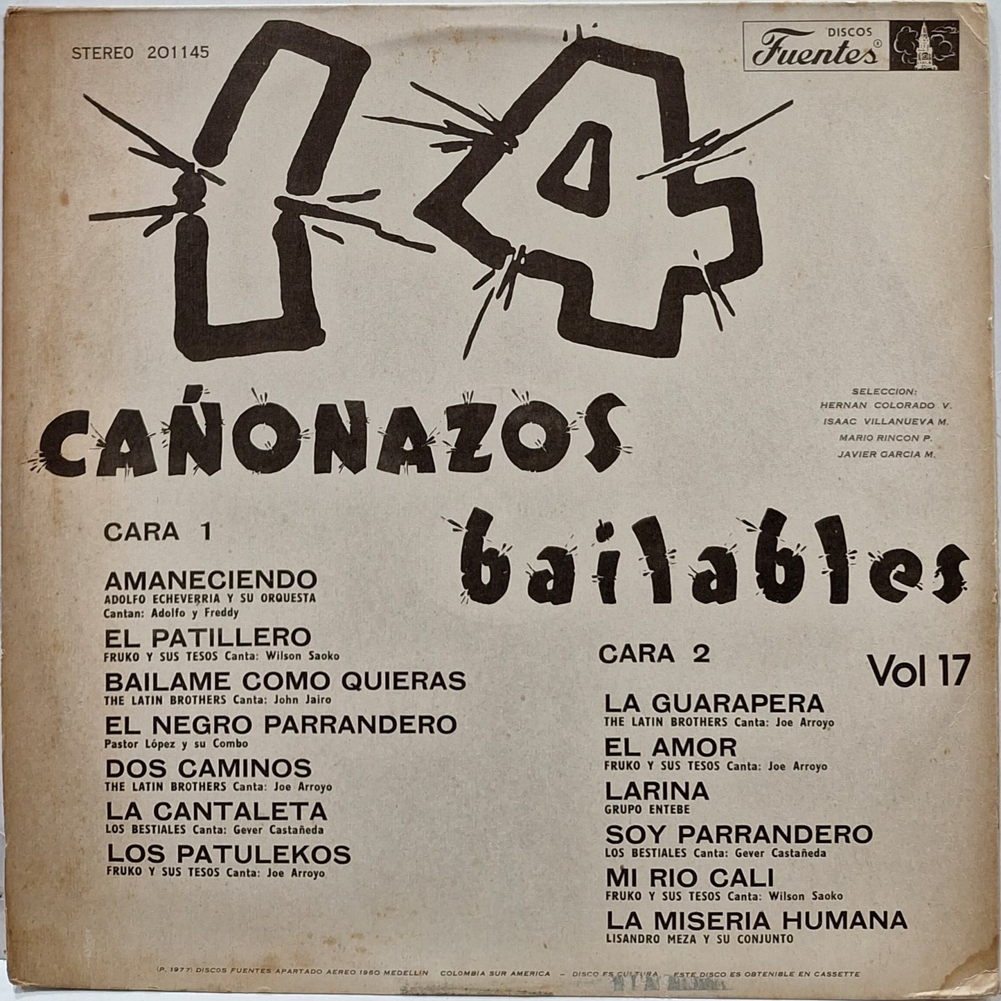 14 CAÑONAZOS BAILABLES VOL.17 LP