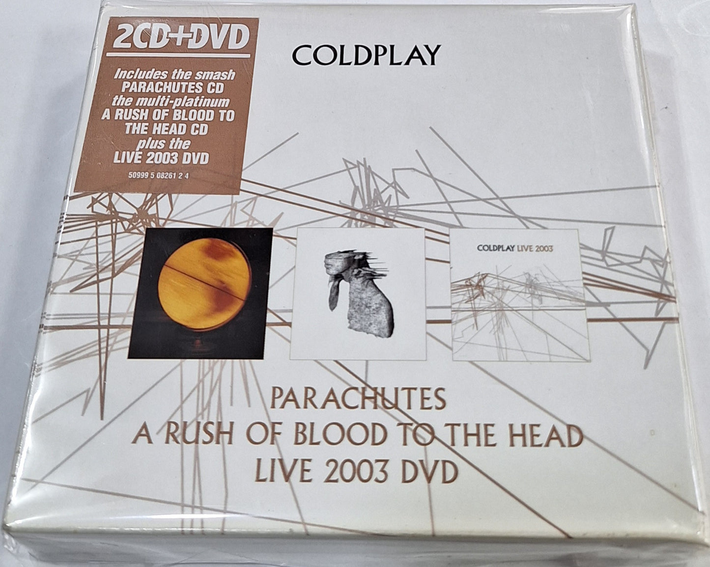 COLDPLAY - PARACHUTES / A RUSH OF BLOOD TO THE HEAD / LIVE 2003  2 CDS + DVD