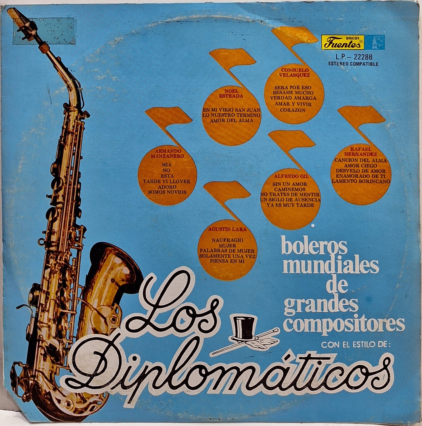 LOS DIPLOMATICOS - BOLEROS MUNDIALES DE GRANDES COMPOSITORES  LP