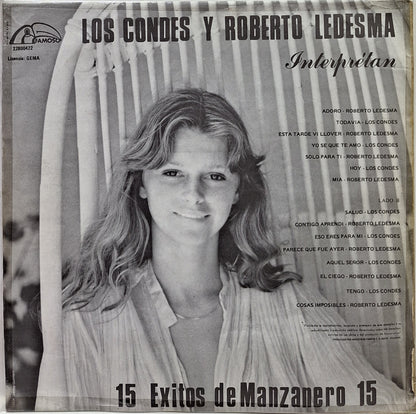 LOS CONDES Y ROBERTO LEDESMA - INTERPRETAN 15 EXITOS DE MANZANERO  LP