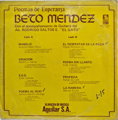 BETO MENDEZ - POEMAS DE ESPERANZA LP