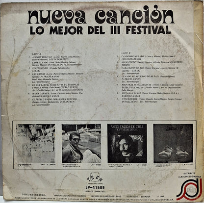 NUEVA CANCION - LO MEJOR DEL III FESTIVAL LP