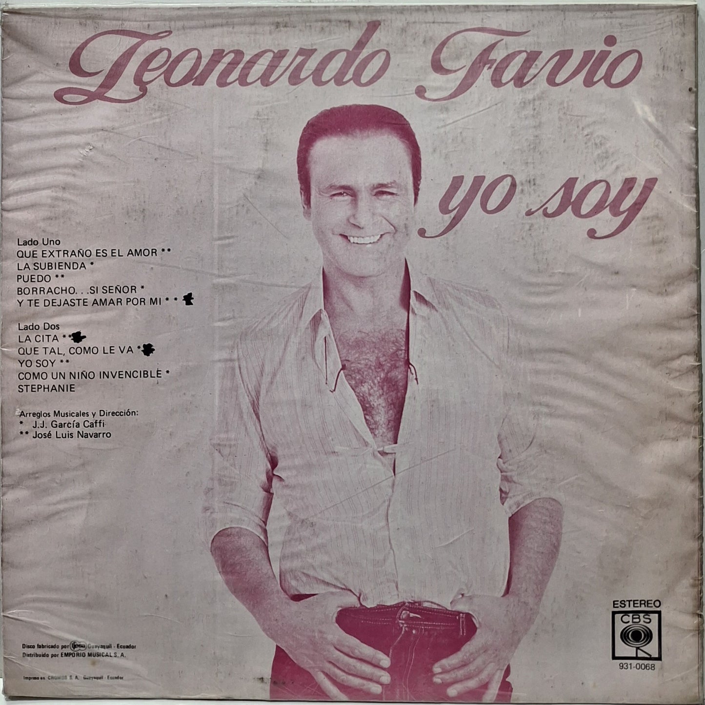 LEONARDO FAVIO - YO SOY  LP