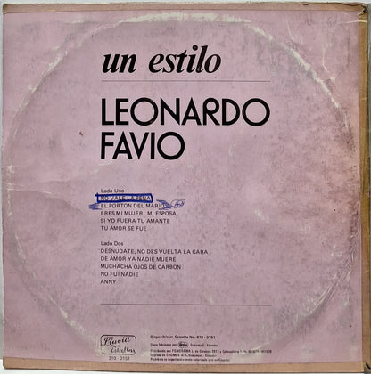 LEONARDO FAVIO - UN ESTILO  LP