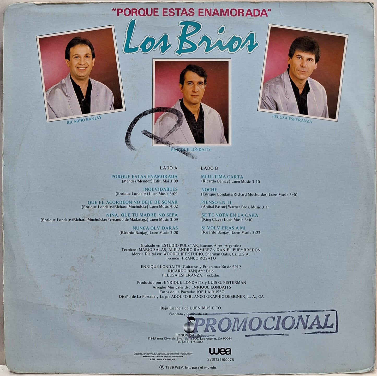 LOS BRIOS - PORQUE ESTAS ENAMORADA  LP