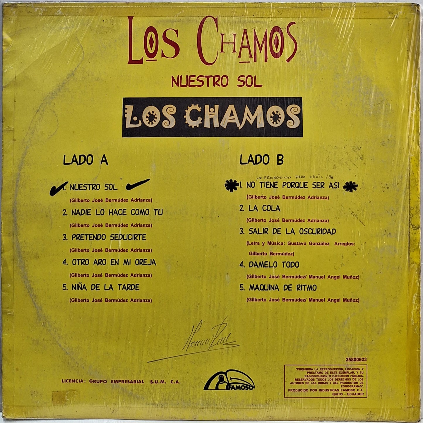 LOS CHAMOS - NUESTRO SOL  LP