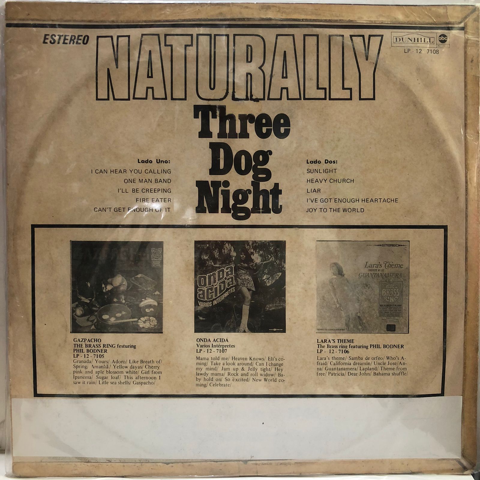 THREE DOG NIGHT - ONE LP – Circulo Musical