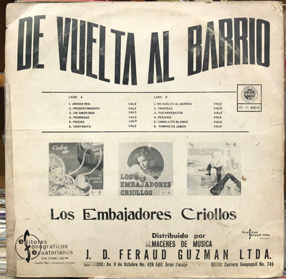 LOS EMBAJADORES CRIOLLOS - DE VUELTA AL BARRIO LP