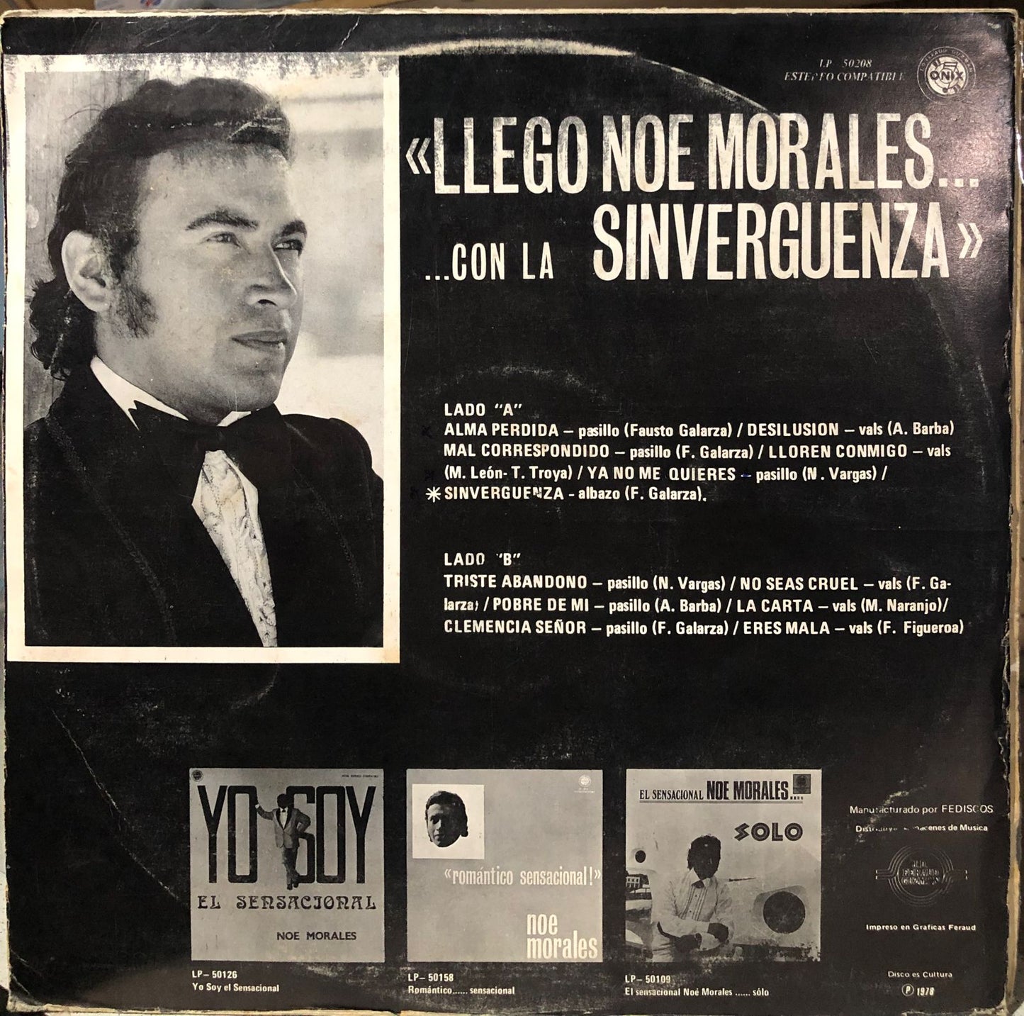 NOE MORALES -  CON LA SINVERGUENZA LP