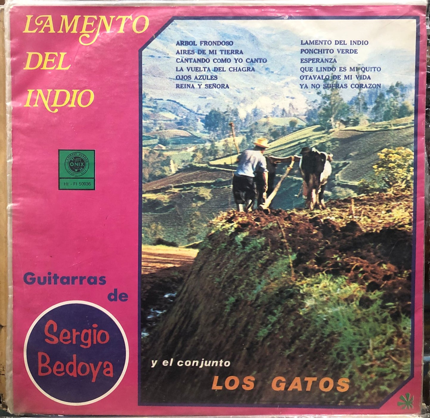 SERGIO BEDOYA Y EL CONJUNTO LOS GATOS - LAMENTO DEL INDIO LP