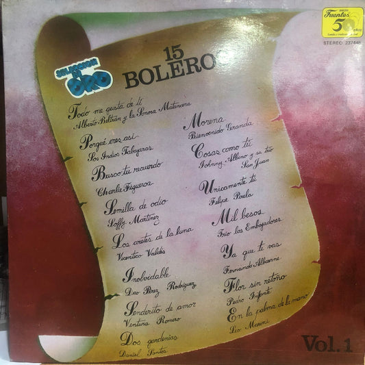15 BOLEROS VOL.1 LP