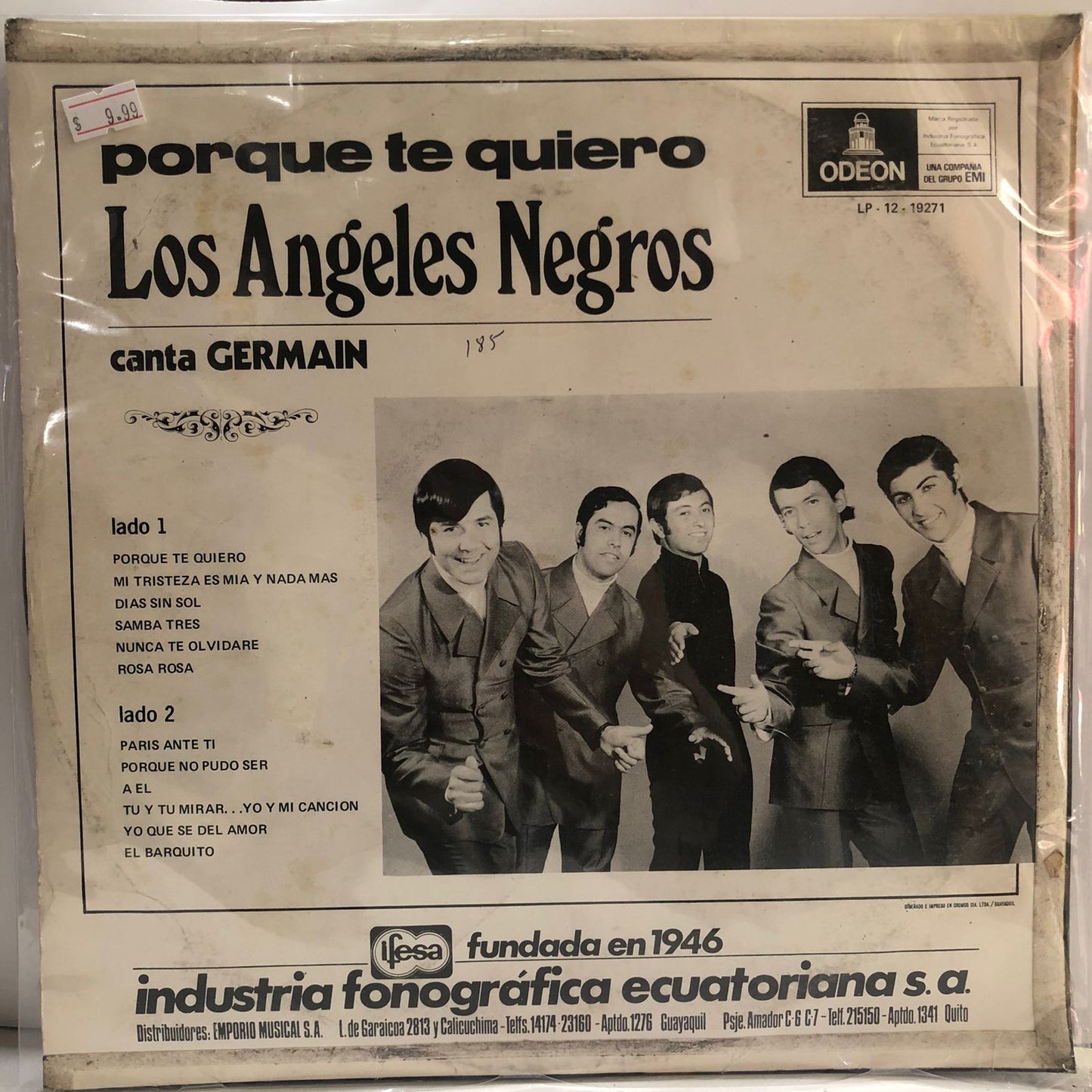 LOS ANGELES NEGROS - PORQUE TE QUIERO LP