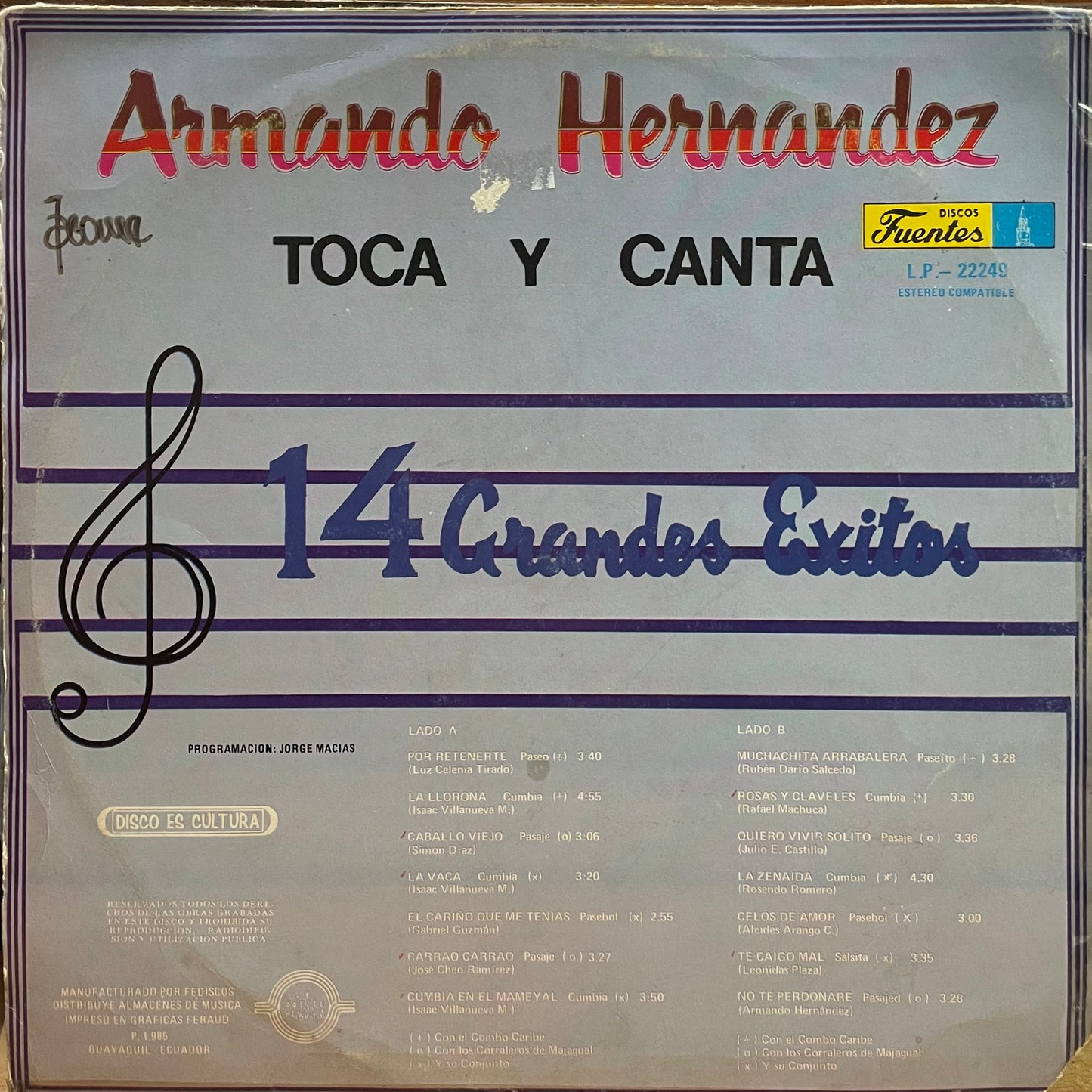 ARMANDO HERNANDEZ - 14 GRANDES EXITOS  LP