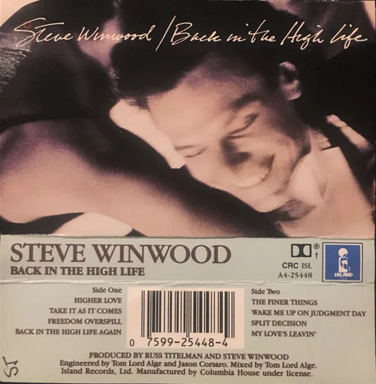 STEVE WINWOOD - BACK IN THE HIGH LIFE  CASSETTE