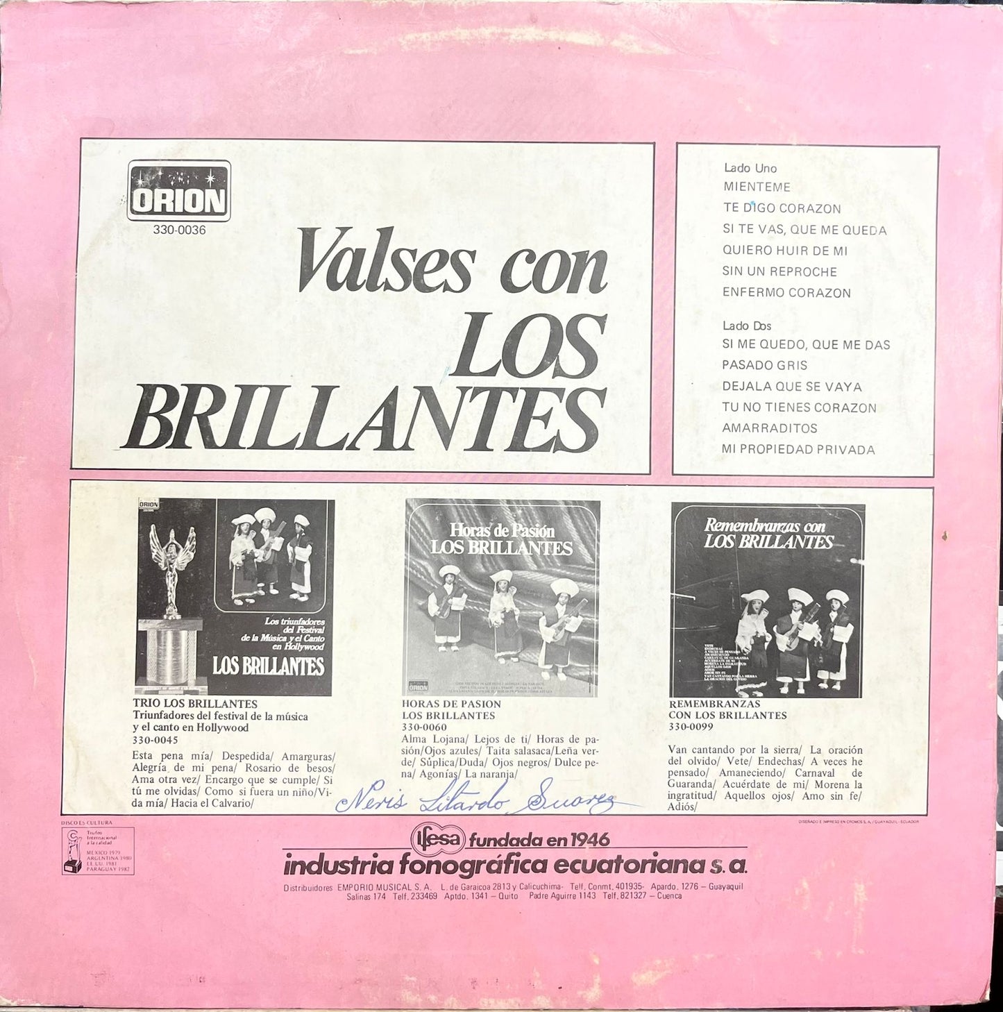 LOS BRILLANTES - VALSES LP