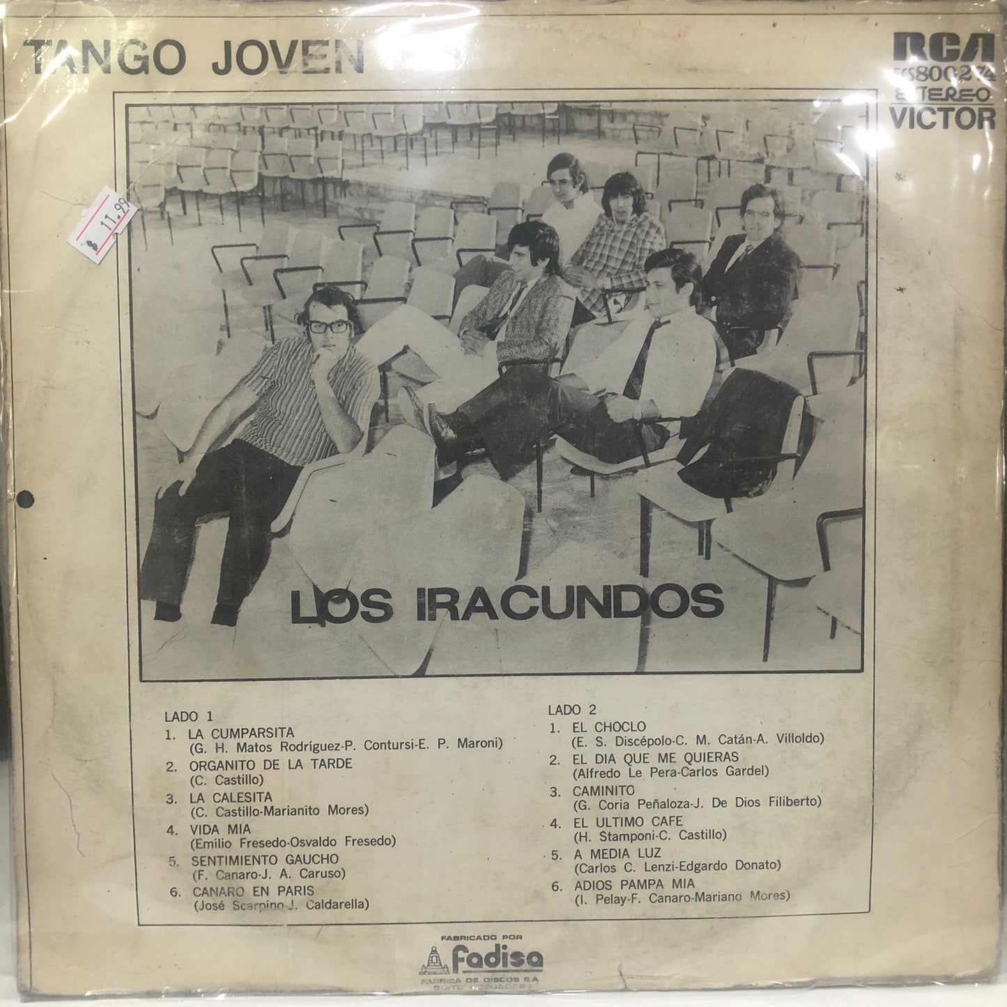 LOS IRACUNDOS - TANGO JOVEN  LP