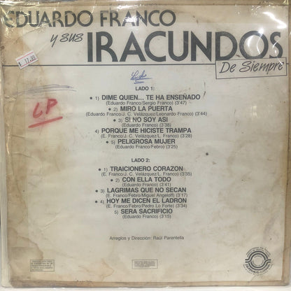 EDUARDO FRANCO Y SUS IRACUNDOS DE SIEMPRE LP