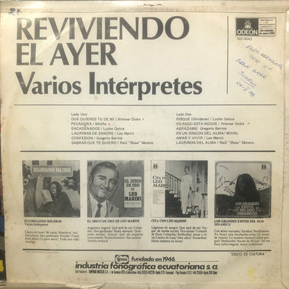 REVIVIENDO EL AYER - VARIOS INTERPRETES LP