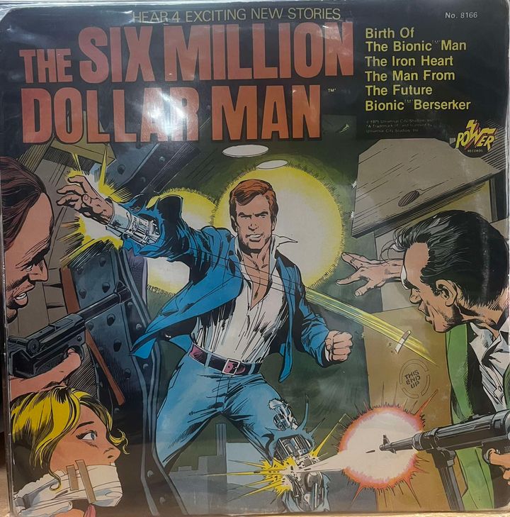 THE SIX MILLION DOLLAR MAN - HEAR 4 EXCITING NEW STORIES LP (DE EPOCA)