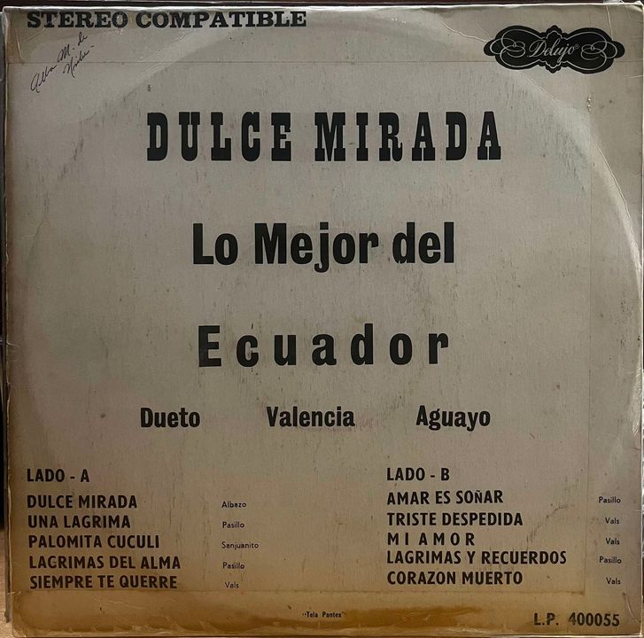 DUETO VALENCIA AGUAYO - DULCE MIRADA LP