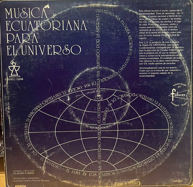 MUSICA ECUATORIANA PARA EL UNIVERSO LP
